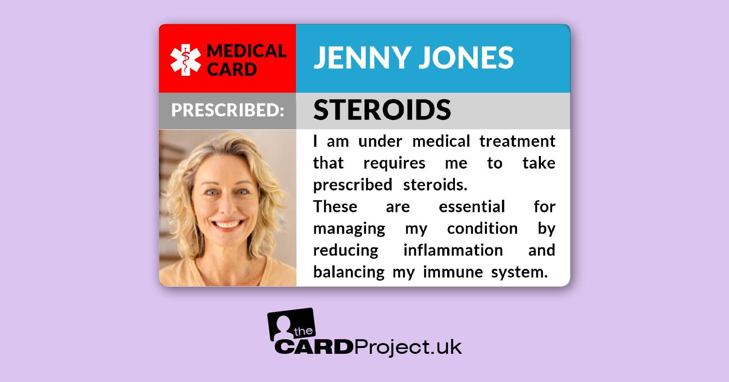 Steroid Therapy Photo Medical ID Card